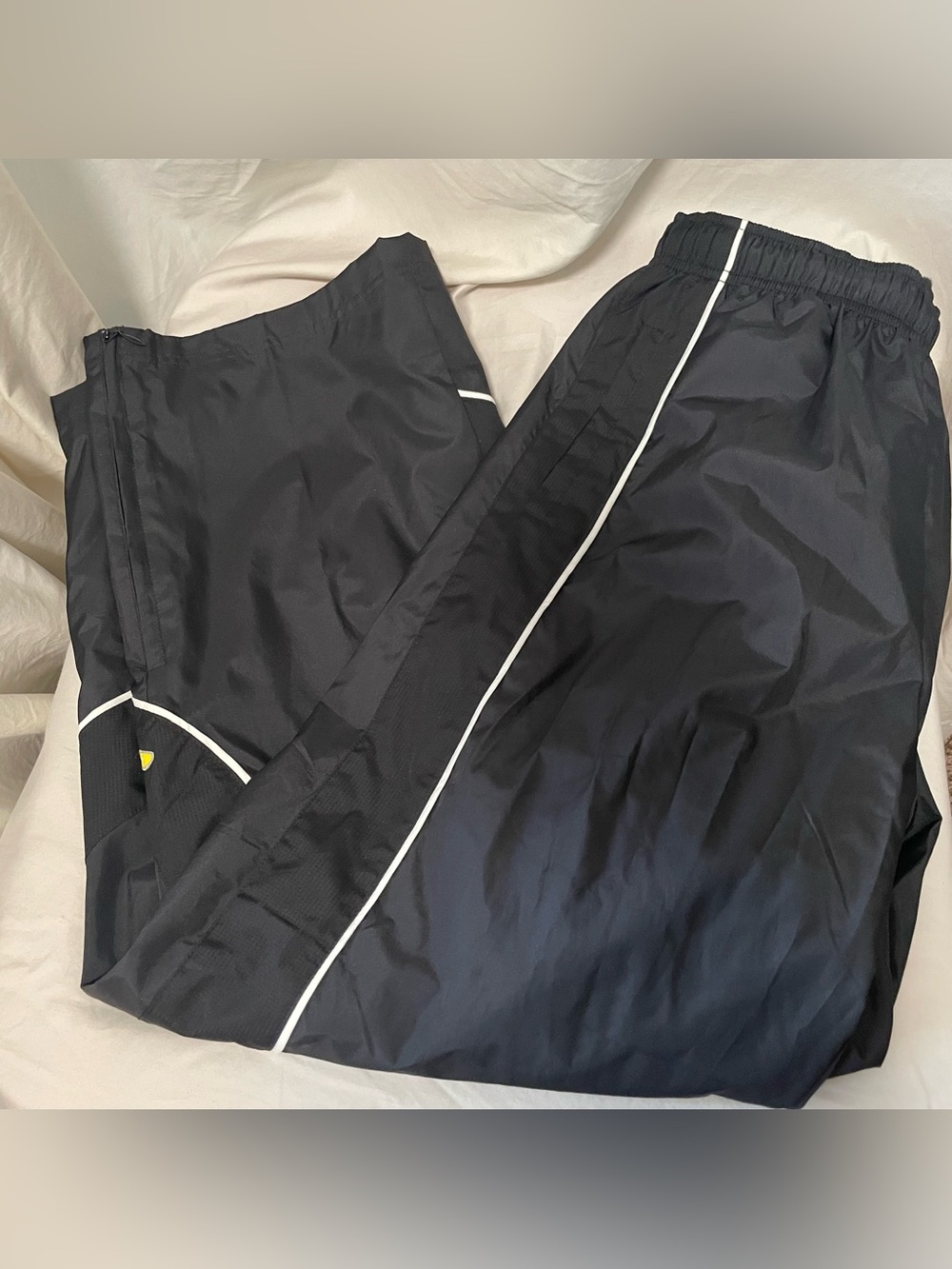 Vintage Reebok Black and White Logo Track Pants